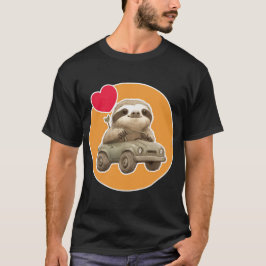 Sloth with Car T Shirt