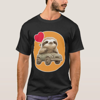 Sloth with Car T Shirt