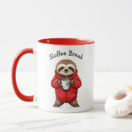 Sloth with Sloffee Break Funny Coffee Mugg
