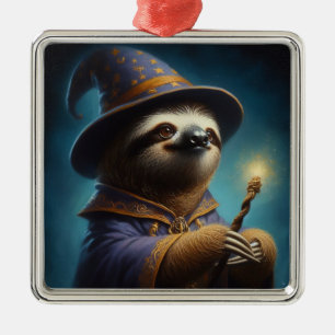 Sloth Wizard Julgransprydnad Metall