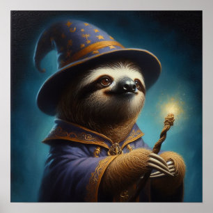 Sloth Wizard Poster