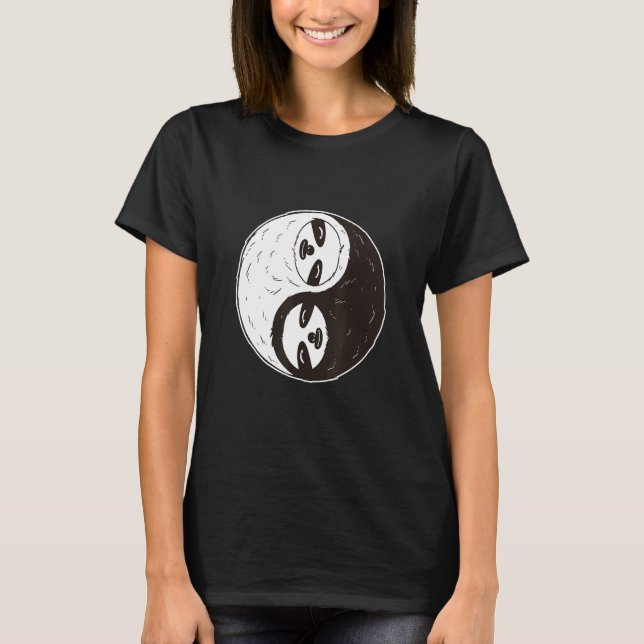 Sloth Yin Yang T Shirt (Framsida)