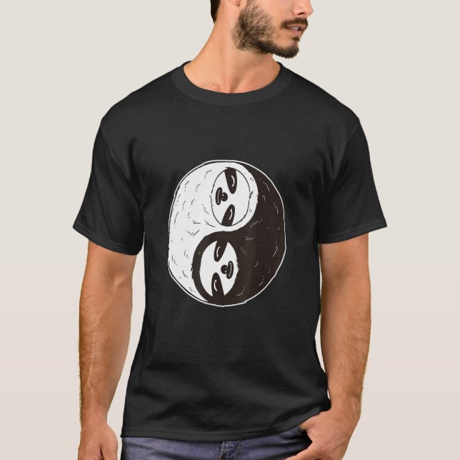 Sloth Yin Yang T Shirt (Framsida)