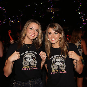 Sloth Yoga Goals T-Shirt - more Yoga, Less Drama