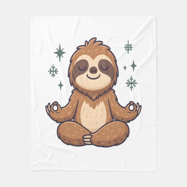 Sloth Yoga Sloth Fleecefilt (Framsidan)