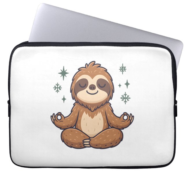 Sloth Yoga Sloth Laptop Fodral (Framsidan)