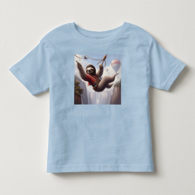 Sloth Ziplining T Shirt (Framsida)