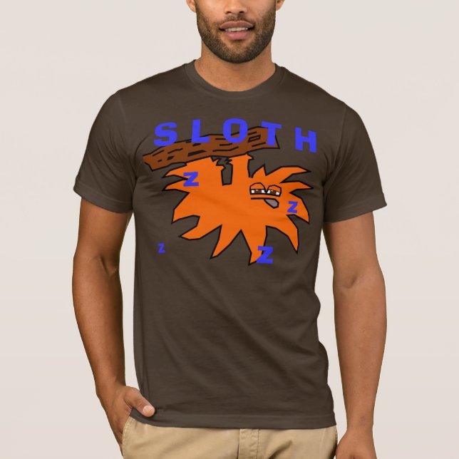 Sloth ZZZZZ Tee Shirt (Framsida)