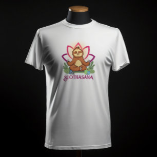 "Slothasana" Sloth som gjorde yoga meditation T Shirt