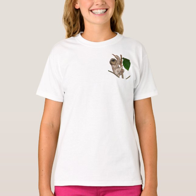 Slothbebis i träd t shirt (Framsida)