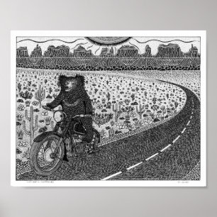 Slothbjörn på affischen för Motorbike #2 Poster