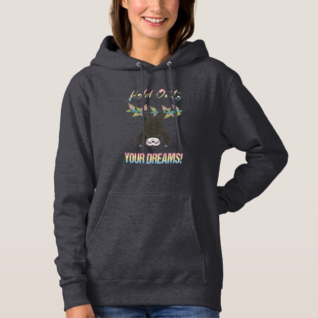 Slothdrömstoppare "håll på dina drömmar ", t shirt (Framsida)