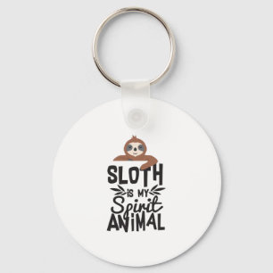 Slothen är min ande djura roliga gulliga Keychain Nyckelring