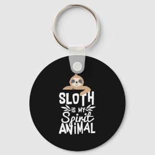 Slothen är min ande djura roliga gulliga Keychain Nyckelring