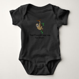 Slothen ta sig en tupplur babyromperen tee shirt