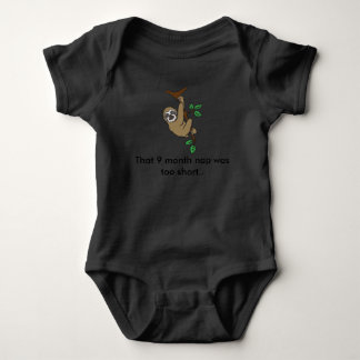Slothen ta sig en tupplur babyromperen tee shirt