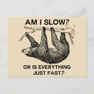 Slothförmiddag som jag saktar? Beige Vykort