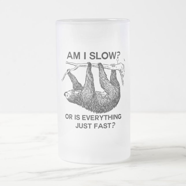 Slothförmiddag som jag saktar? frostat ölglas (Center)