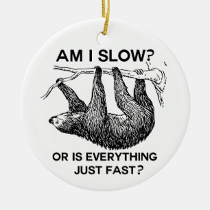 Slothförmiddag som jag saktar? julgransprydnad keramik