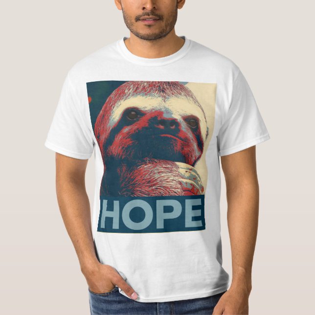 Slothhoppaffisch Tee Shirt (Framsida)