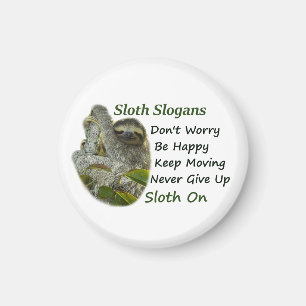 Slothing Photo Motivational Cute Sloth Ord Magnet