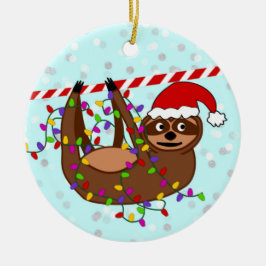 Slothjulprydnad, julljus, julgransprydnad keramik