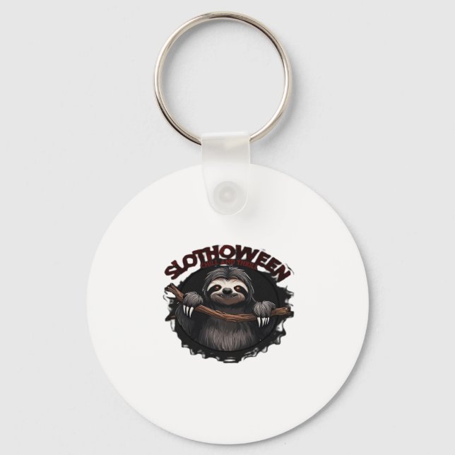 Slothoween Chill and Thrill - Creepy Sloth Classic Nyckelring (Framsida)
