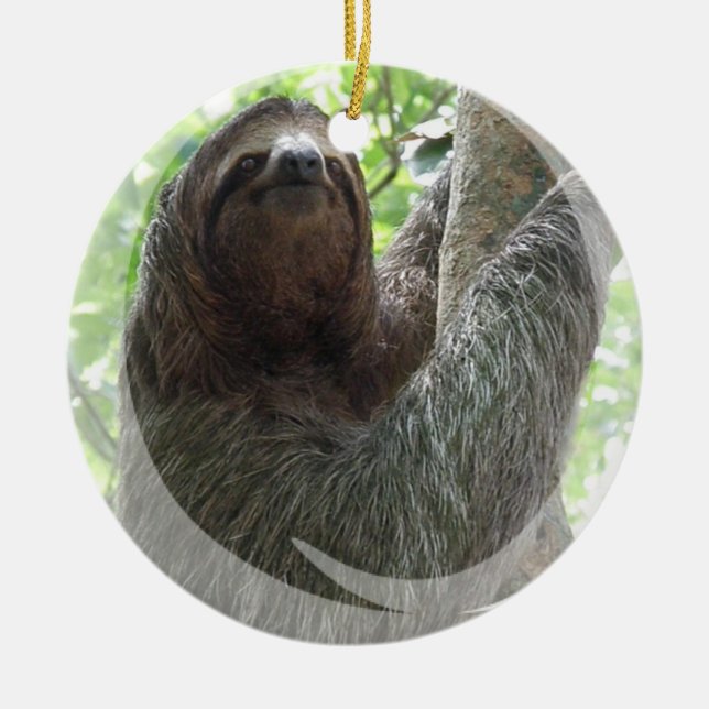 Slothprydnad Julgransprydnad Keramik (Framsidan)