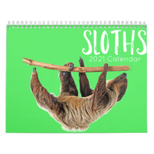 Sloths 2021 Kalender rolig och söt sluttning