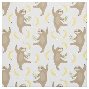 Sloths- & bananmönster tyg