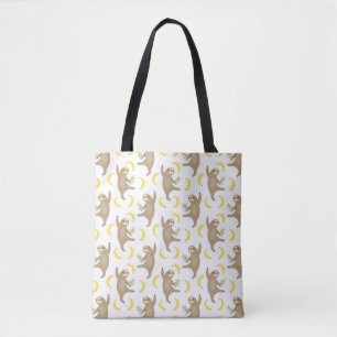 Sloths- & bananmönster tygkasse