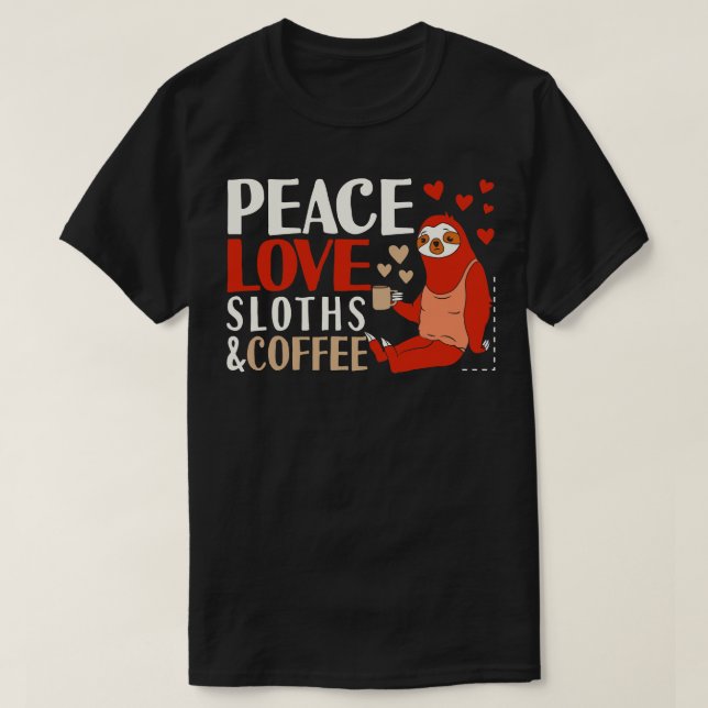 Sloths Coffee T Shirt (Design framsida)