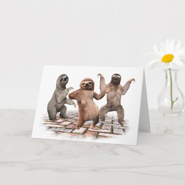 Sloths dansknande slöjor till Djur älskare Kort (Liten växt)