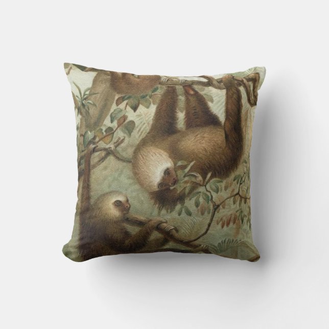 Sloths i träd kudde (Framsida)