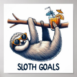 Sloths mål Digital Download - Perfekt för DTF Poster