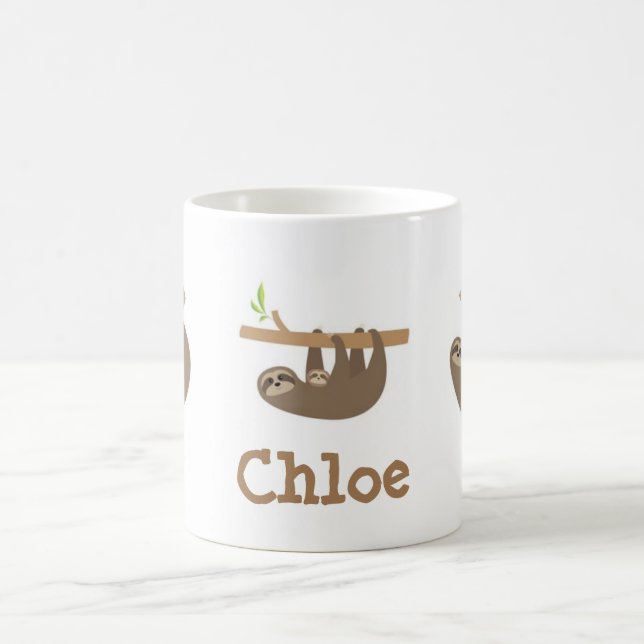 Sloths Personnalised Kaffemugg (Center)