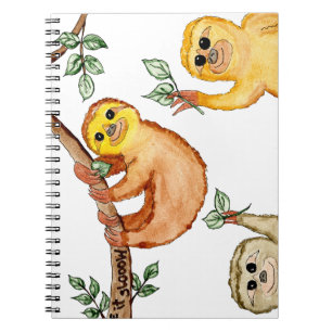 Sloths sa Långsamt ner! Anteckningsbok