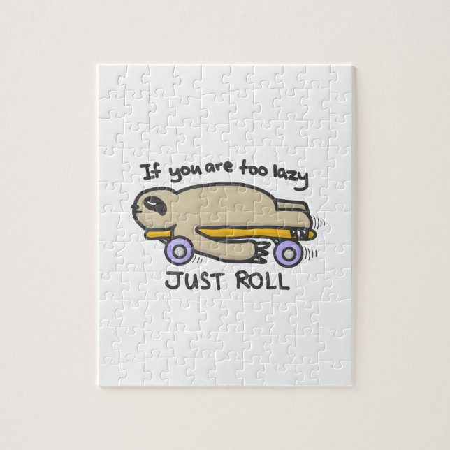 SlothSkateboarding Pussel (Vertikal)