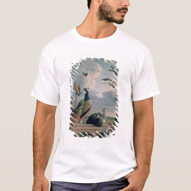 Slott av Amsterdam med exotiska fåglar T-shirt (Framsida)