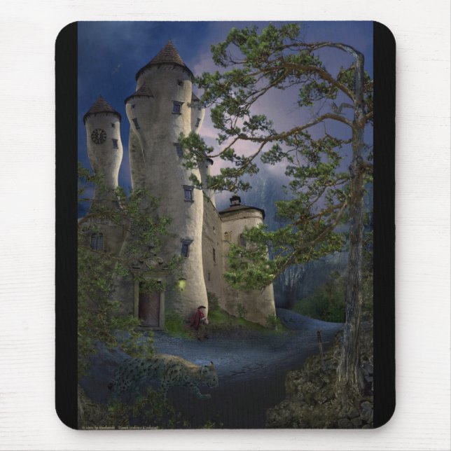 Slott av sinnessjuka - vänta - Mousepad Musmatta (Framsidan)