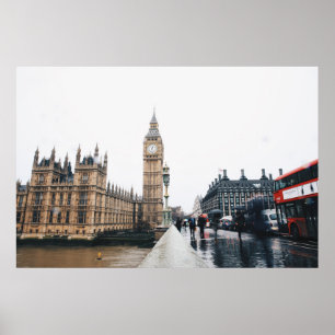 Slott av Westminster, London, UK Poster
