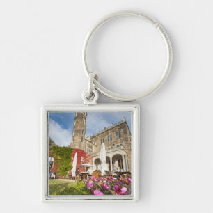 Slott Eckberg Castle, Tyskland Fyrkantig Silverfärgad Nyckelring