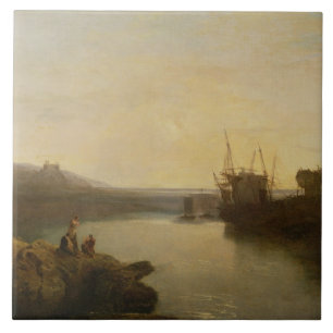 Slott för Joseph Mallord William turner   Harlech Kakelplatta