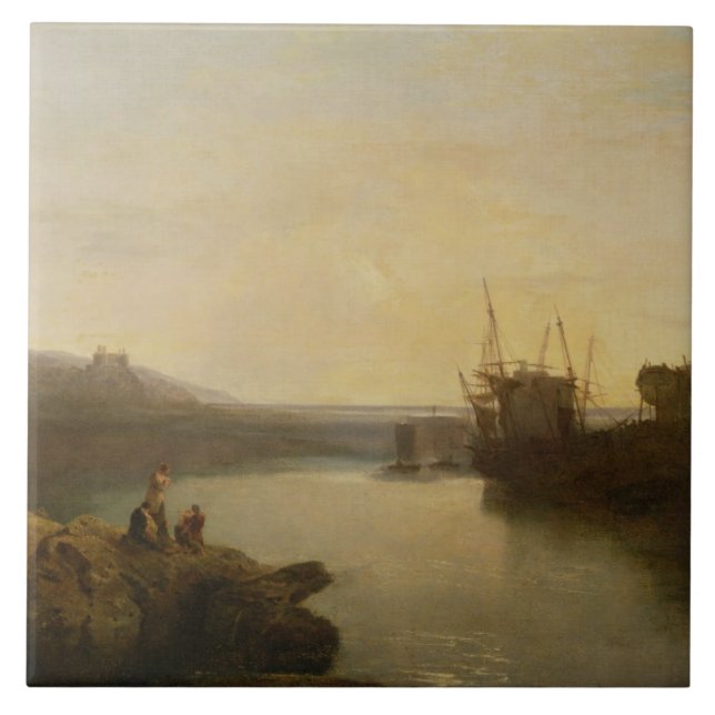 Slott för Joseph Mallord William turner | Harlech, Kakelplatta (Framsidan)