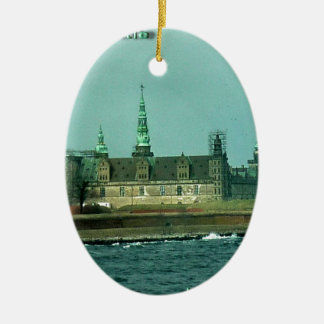 Slott för Kronborgs slottHamlets i Danmark Julgransprydnad Keramik