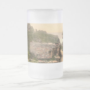 Slott för kung Arthurs mig, Tintagel, Cornwall Frostat Ölglas