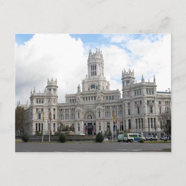 Slott i Madrid, Spanien vykort (Framsida)