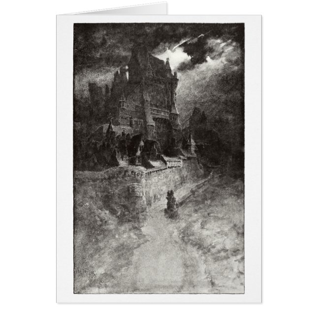 Slott i stormen hälsningskort (Framsidan)