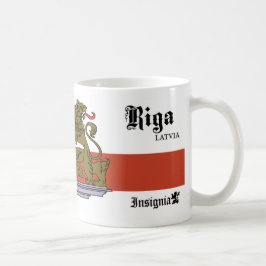 Slott med lejongrinden från Riga Lettland Kaffemugg
