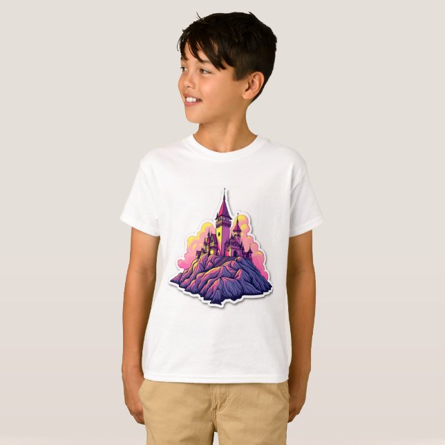 Slott på bergstoppen t shirt (Hel framsida)